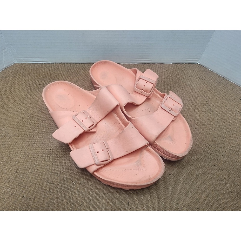 Birkestock Arizona Eva Slide Sandals Women's 8 Coral Peach Double Strap